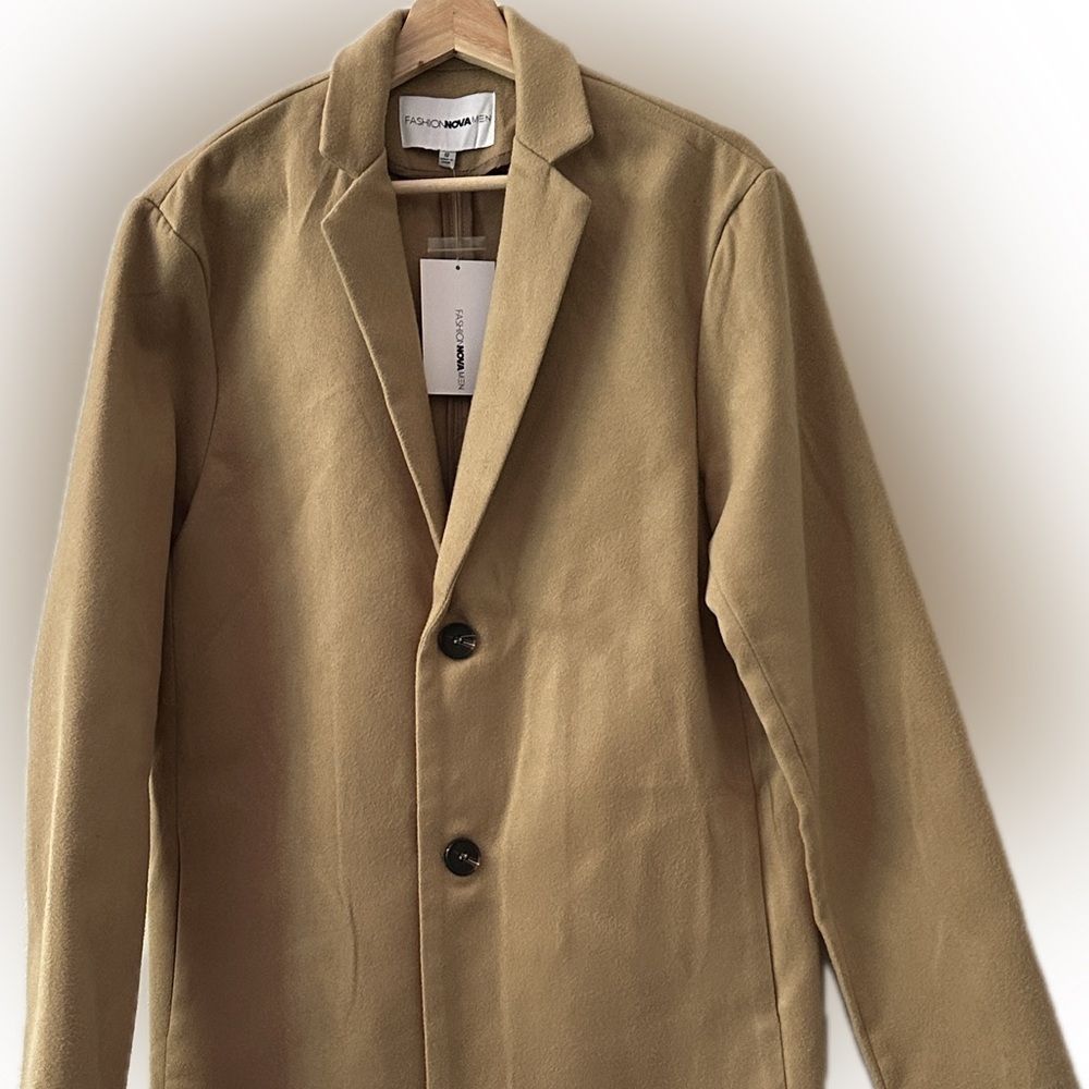 Fashion Nova Men's Tan Trench Coat